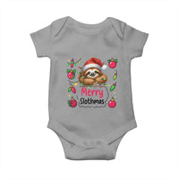 Funny Christmas Sloth Baby Onesie Merry Slothmas - Wonder Print Shop