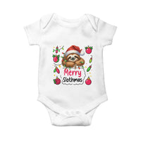 Funny Christmas Sloth Baby Onesie Merry Slothmas - Wonder Print Shop