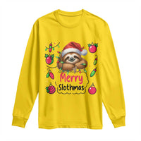 Funny Christmas Sloth Long Sleeve Shirt Merry Slothmas - Wonder Print Shop