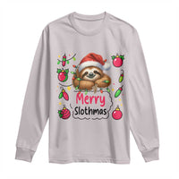 Funny Christmas Sloth Long Sleeve Shirt Merry Slothmas - Wonder Print Shop
