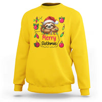 Funny Christmas Sloth Sweatshirt Merry Slothmas - Wonder Print Shop