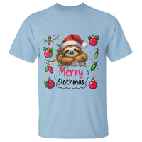 Funny Christmas Sloth T Shirt Merry Slothmas - Wonder Print Shop