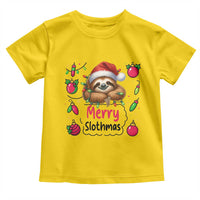 Funny Christmas Sloth Toddler T Shirt Merry Slothmas - Wonder Print Shop