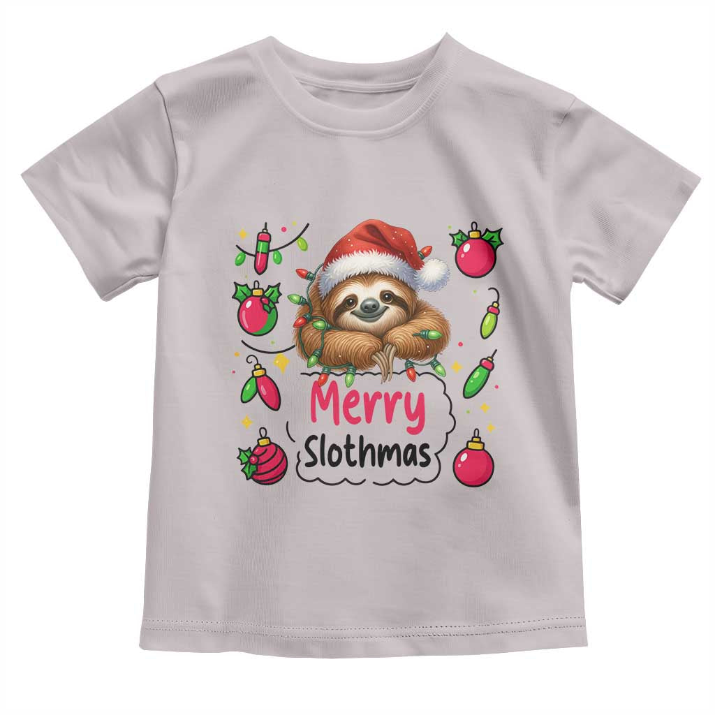Funny Christmas Sloth Toddler T Shirt Merry Slothmas - Wonder Print Shop