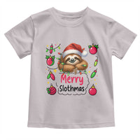 Funny Christmas Sloth Toddler T Shirt Merry Slothmas - Wonder Print Shop