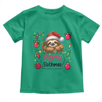 Funny Christmas Sloth Toddler T Shirt Merry Slothmas - Wonder Print Shop
