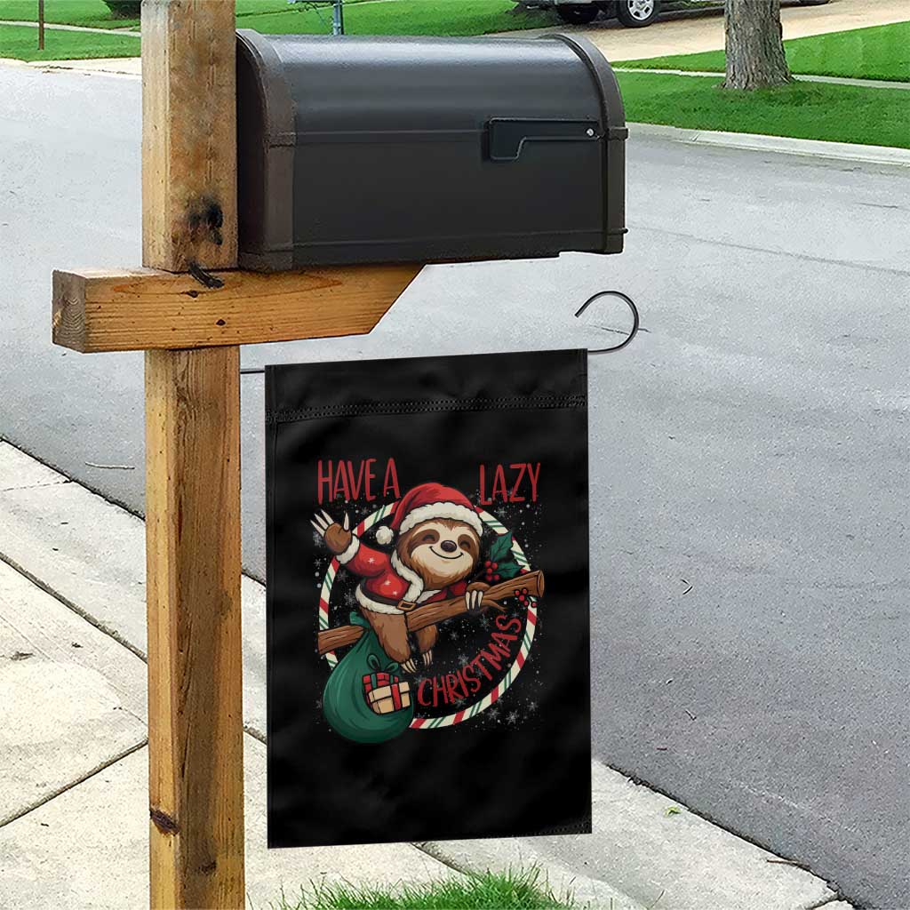 Have A Lazy Christmas Garden Flag Cute Xmas Sloth - Wonder Print Shop