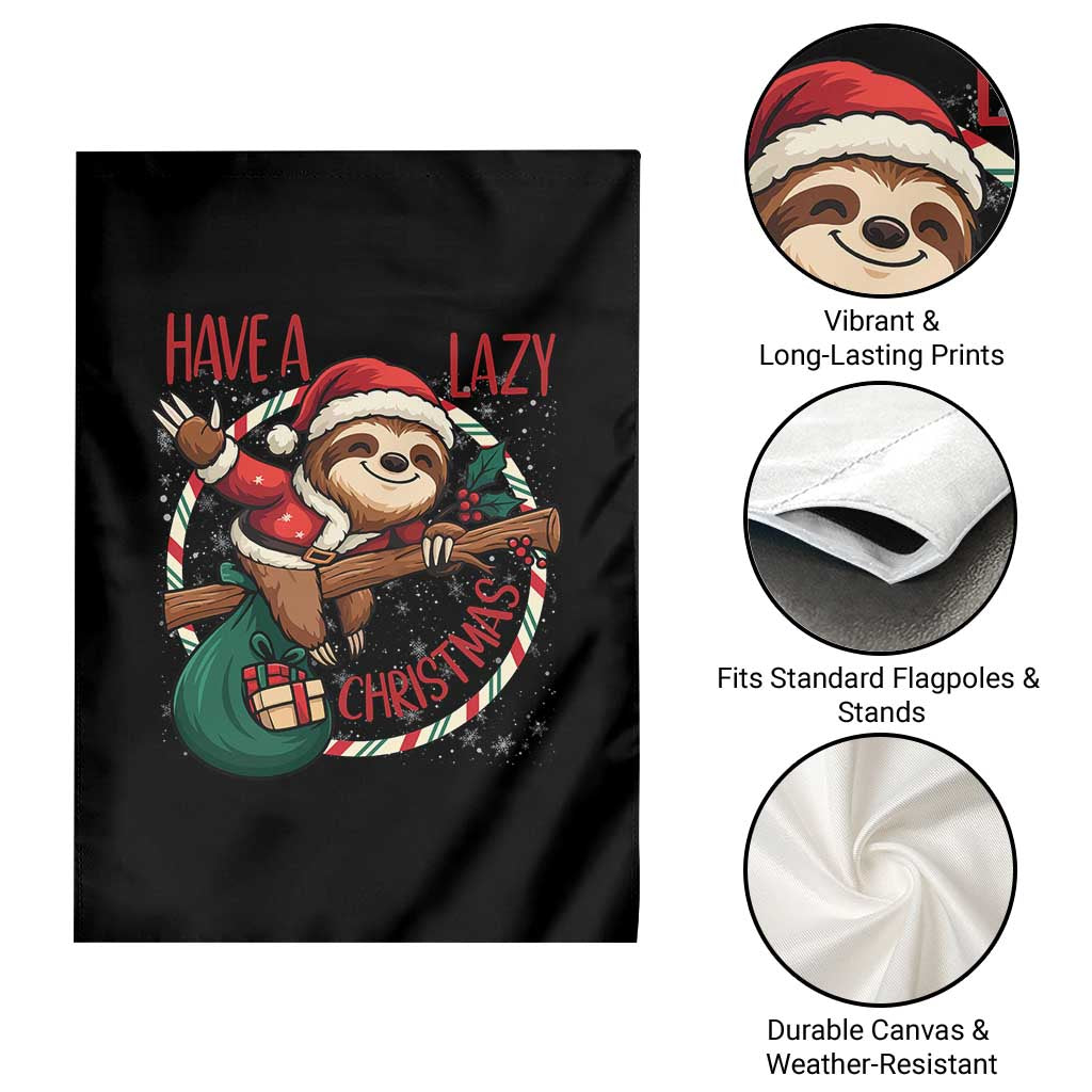 Have A Lazy Christmas Garden Flag Cute Xmas Sloth - Wonder Print Shop