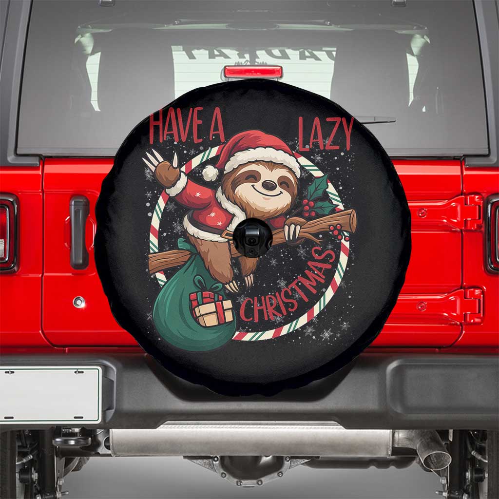 Have A Lazy Christmas Spare Tire Cover Cute Xmas Sloth - Wonder Print Shop