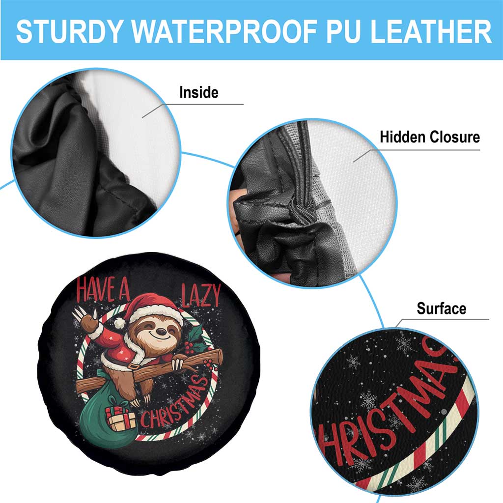 Have A Lazy Christmas Spare Tire Cover Cute Xmas Sloth - Wonder Print Shop