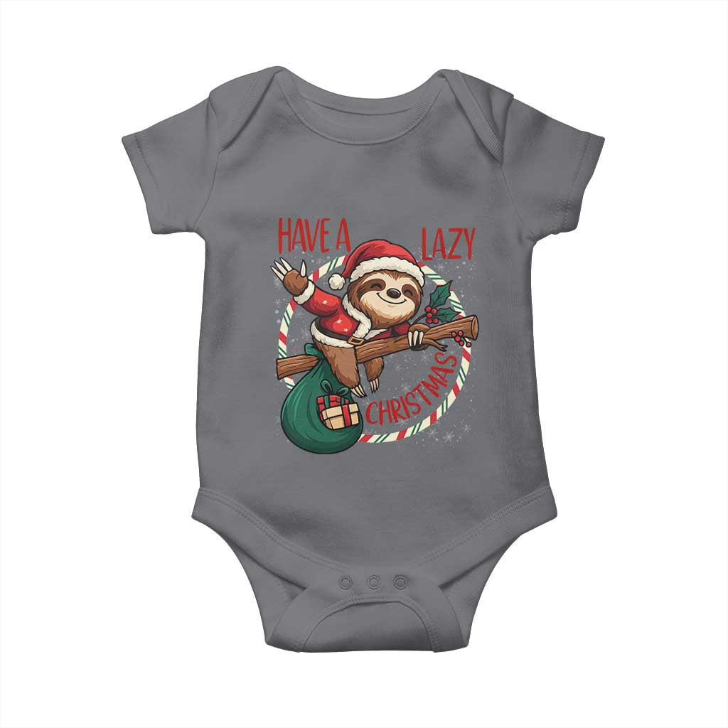 Have A Lazy Christmas Baby Onesie Cute Xmas Sloth - Wonder Print Shop