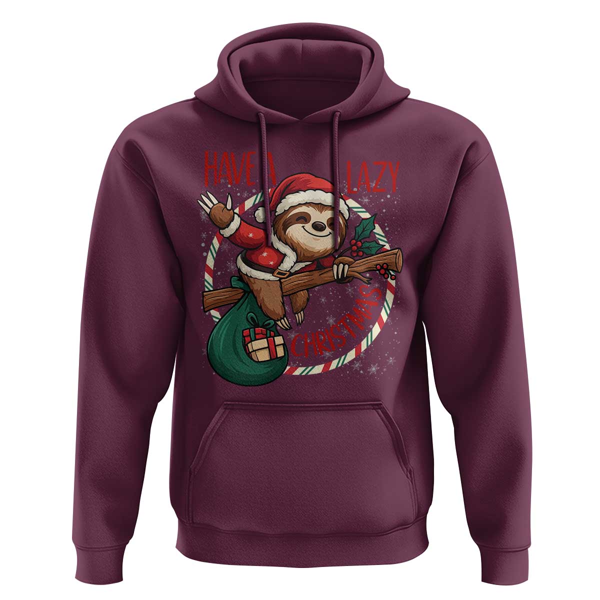 Have A Lazy Christmas Hoodie Cute Xmas Sloth - Wonder Print Shop