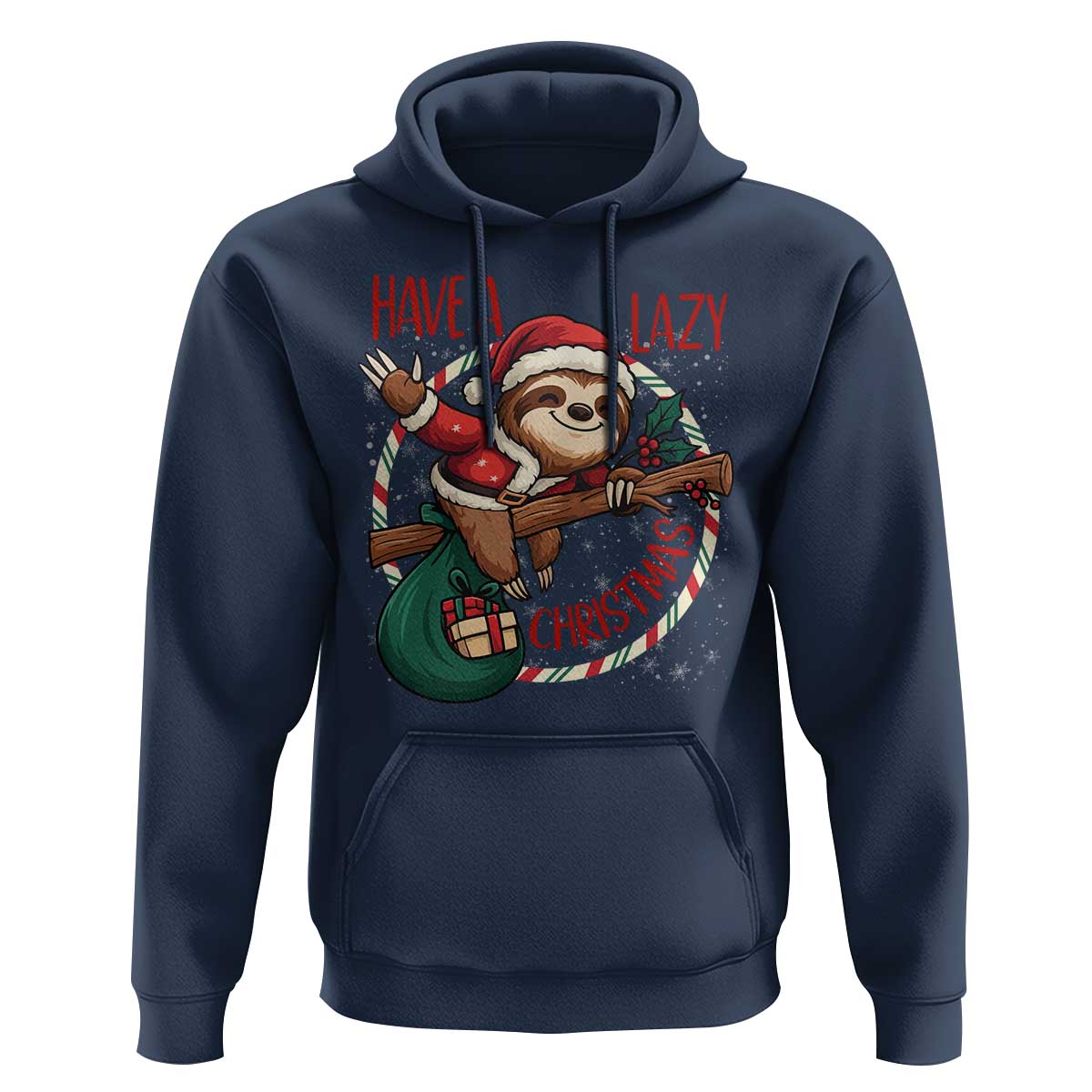 Have A Lazy Christmas Hoodie Cute Xmas Sloth - Wonder Print Shop