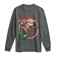 Have A Lazy Christmas Long Sleeve Shirt Cute Xmas Sloth - Wonder Print Shop