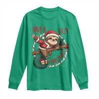 Have A Lazy Christmas Long Sleeve Shirt Cute Xmas Sloth - Wonder Print Shop