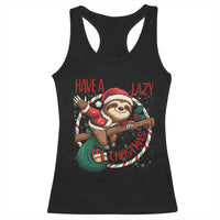 Have A Lazy Christmas Racerback Tank Top Cute Xmas Sloth - Wonder Print Shop