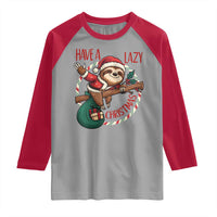 Have A Lazy Christmas Raglan Shirt Cute Xmas Sloth - Wonder Print Shop