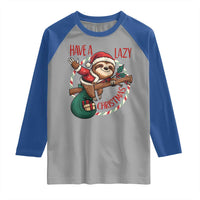 Have A Lazy Christmas Raglan Shirt Cute Xmas Sloth - Wonder Print Shop