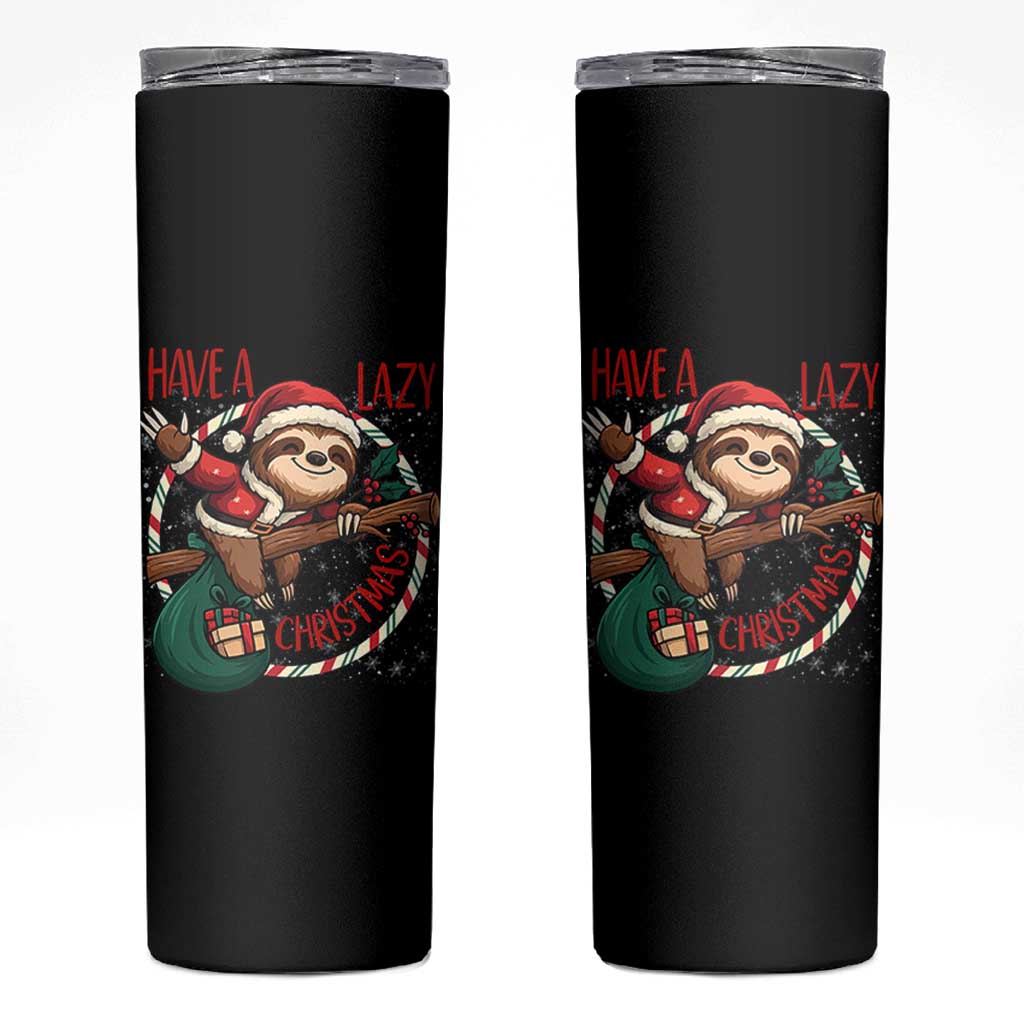 Have A Lazy Christmas Skinny Tumbler Cute Xmas Sloth