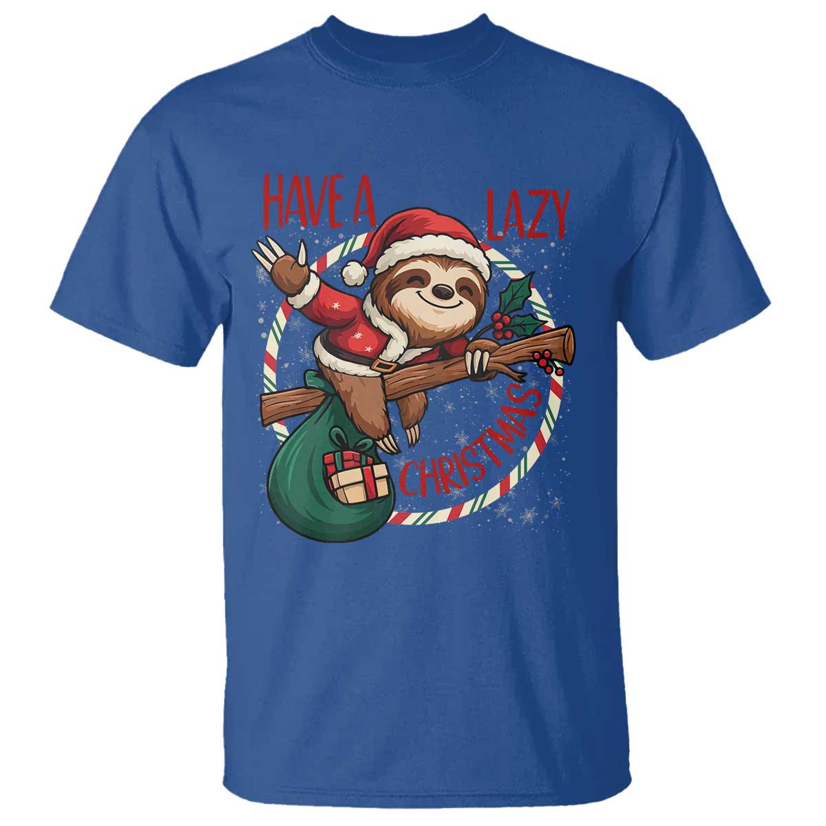 Have A Lazy Christmas T Shirt Cute Xmas Sloth - Wonder Print Shop