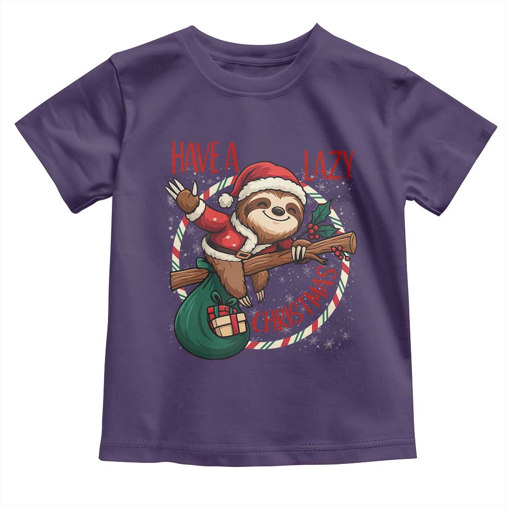 Have A Lazy Christmas Toddler T Shirt Cute Xmas Sloth - Wonder Print Shop