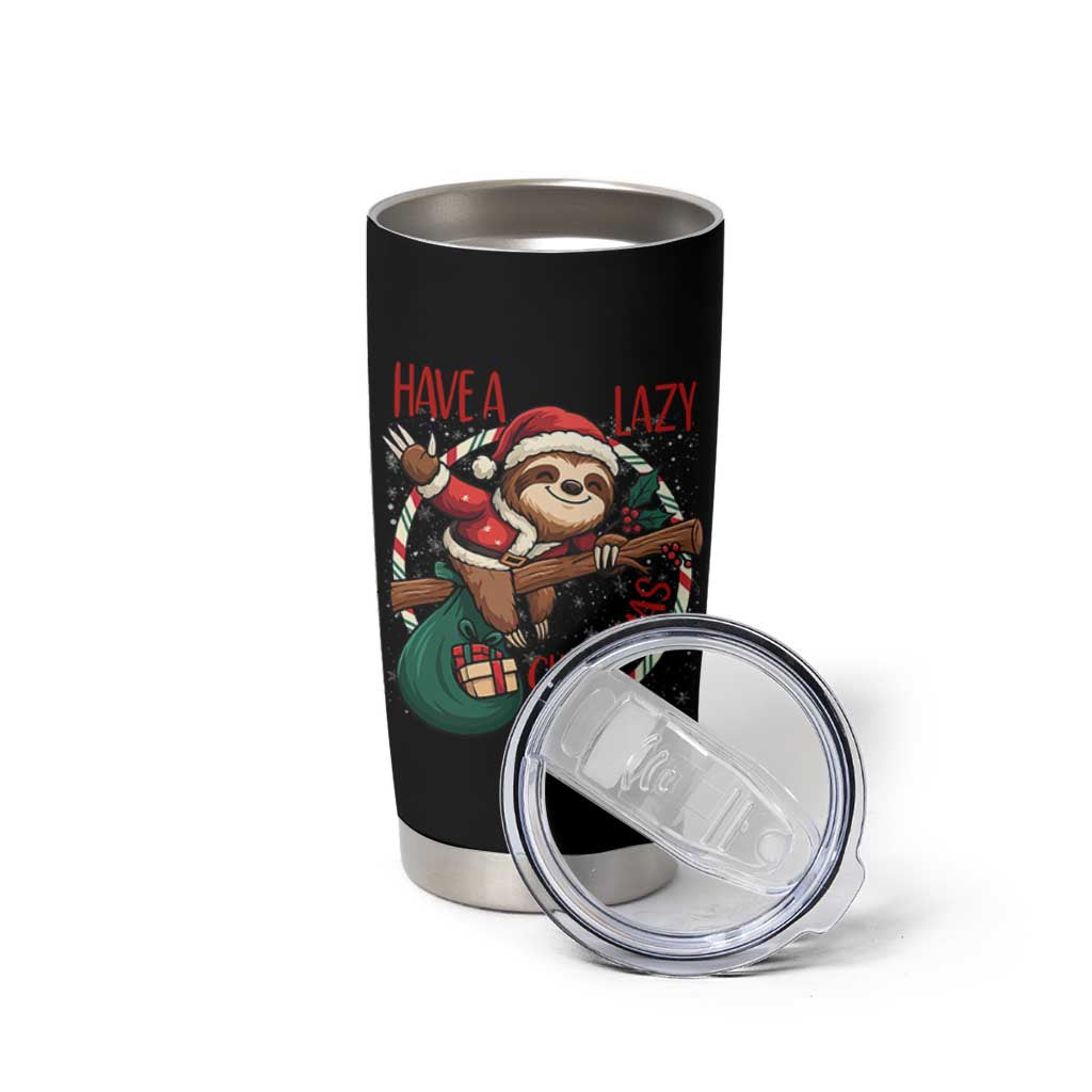 Have A Lazy Christmas Tumbler Cup Cute Xmas Sloth