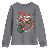 Have A Lazy Christmas Youth Sweatshirt Cute Xmas Sloth - Wonder Print Shop