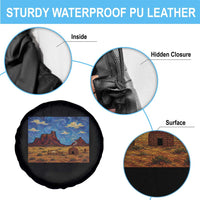Starry Night Desert Monument Valley Spare Tire Cover Hogan Home Oil Painting Graphic