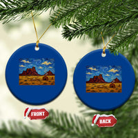 Starry Night Desert Monument Valley Ceramic Ornament Hogan Home Oil Painting Graphic