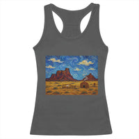 Starry Night Desert Monument Valley Racerback Tank Top Hogan Home Oil Painting Graphic