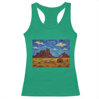 Starry Night Desert Monument Valley Racerback Tank Top Hogan Home Oil Painting Graphic