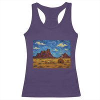 Starry Night Desert Monument Valley Racerback Tank Top Hogan Home Oil Painting Graphic
