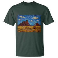 Starry Night Desert Monument Valley T Shirt Hogan Home Oil Painting Graphic