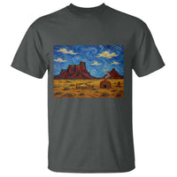 Starry Night Desert Monument Valley T Shirt Hogan Home Oil Painting Graphic
