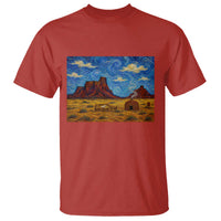 Starry Night Desert Monument Valley T Shirt Hogan Home Oil Painting Graphic