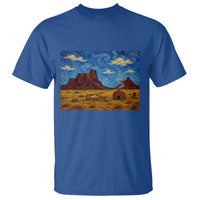 Starry Night Desert Monument Valley T Shirt Hogan Home Oil Painting Graphic