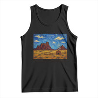 Starry Night Desert Monument Valley Tank Top Hogan Home Oil Painting Graphic