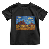 Starry Night Desert Monument Valley Toddler T Shirt Hogan Home Oil Painting Graphic