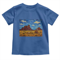 Starry Night Desert Monument Valley Toddler T Shirt Hogan Home Oil Painting Graphic