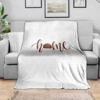 Rustic Hogan Home Typography Throw Blanket Native American Heritage Pride