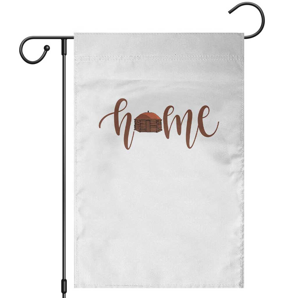 Rustic Hogan Home Typography Garden Flag Native American Heritage Pride