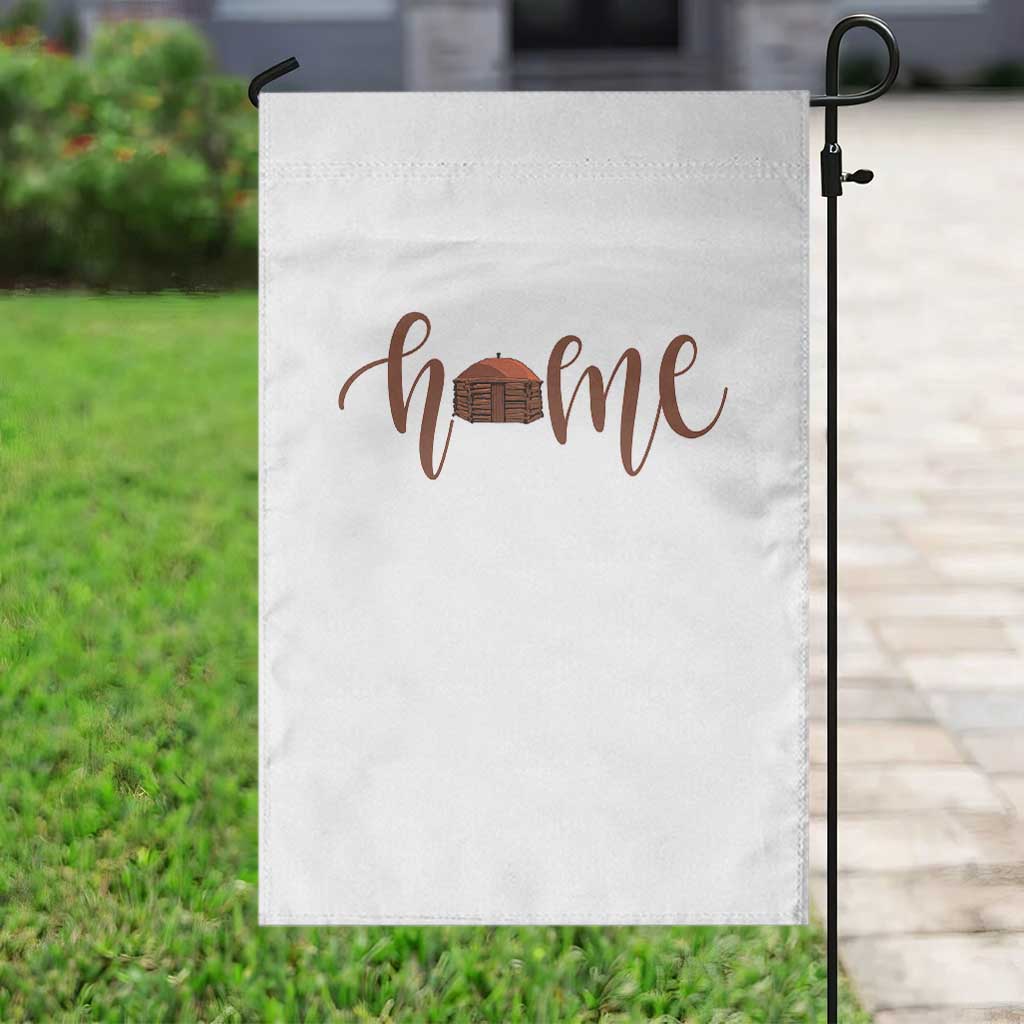 Rustic Hogan Home Typography Garden Flag Native American Heritage Pride