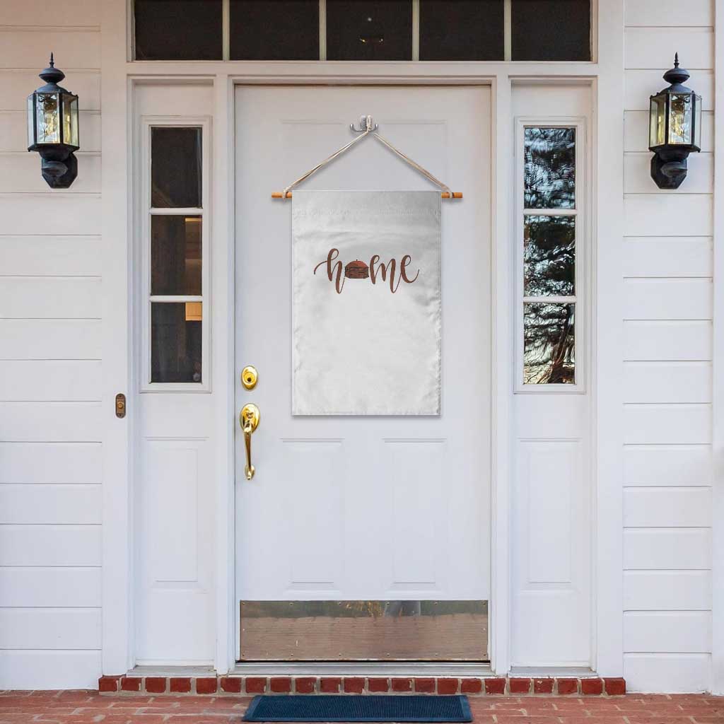 Rustic Hogan Home Typography Garden Flag Native American Heritage Pride