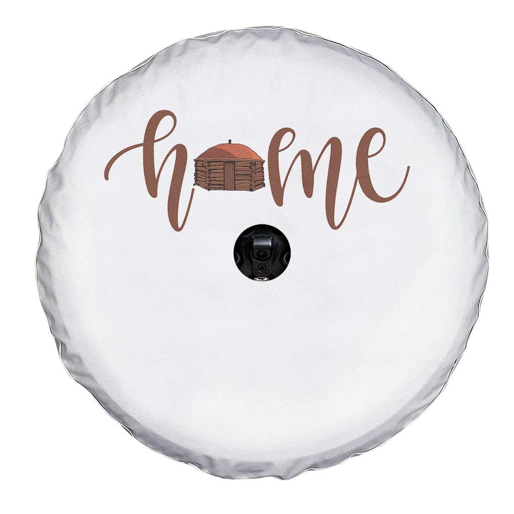 Rustic Hogan Home Typography Spare Tire Cover Native American Heritage Pride