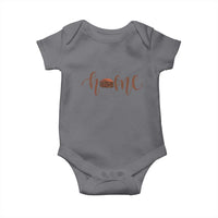 Rustic Hogan Home Typography Baby Onesie Native American Heritage Pride