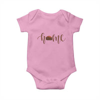 Rustic Hogan Home Typography Baby Onesie Native American Heritage Pride