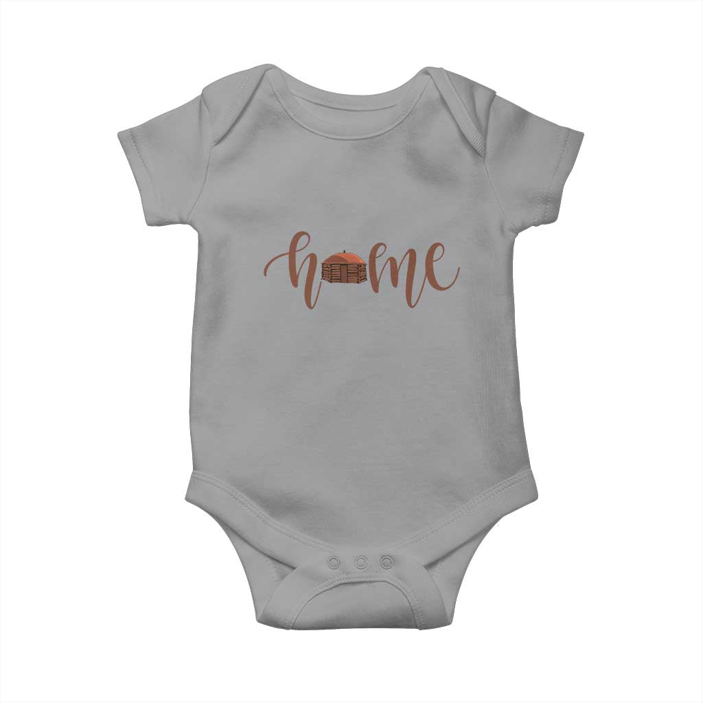 Rustic Hogan Home Typography Baby Onesie Native American Heritage Pride