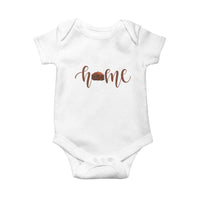 Rustic Hogan Home Typography Baby Onesie Native American Heritage Pride