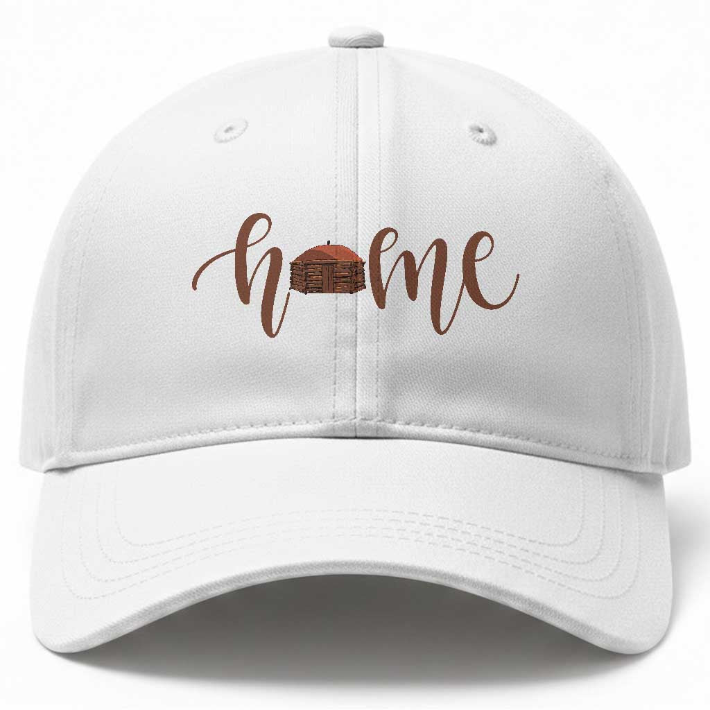 Rustic Hogan Home Typography Baseball Cap Native American Heritage Pride