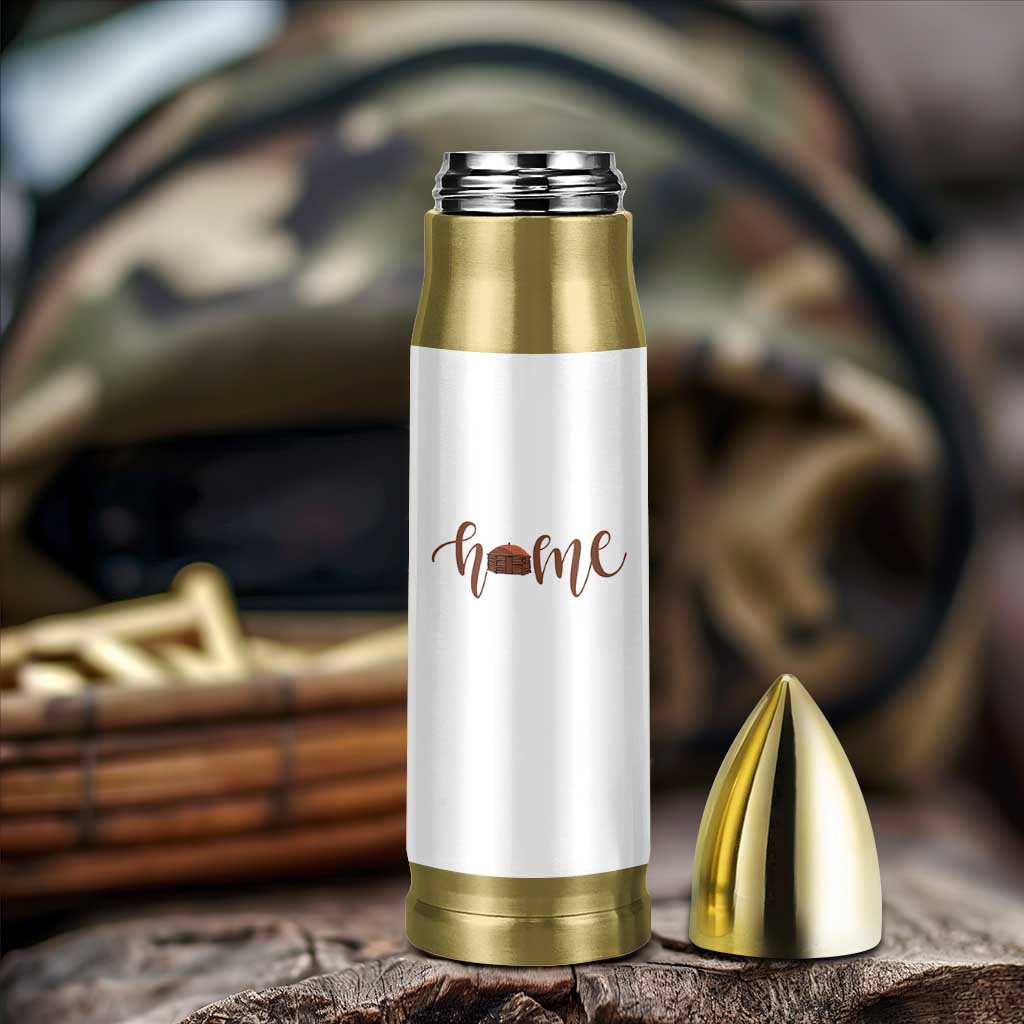 Rustic Hogan Home Typography Bullet Tumbler Native American Heritage Pride